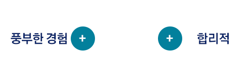 풍부한경험 + 전문성 + 합리적